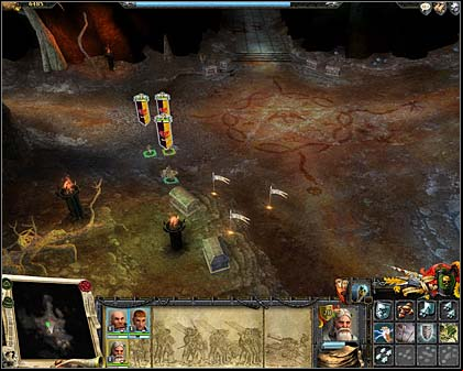 First of four chambers where we have to destroy some graves - Mission 2: Journey for the sword - Imperial campaign: Act III - Warhammer: Mark of Chaos - Game Guide and Walkthrough
