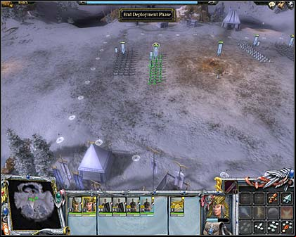 Troops' deployment - Mission 3: Camp's defence - Imperial campaign: Act III - Warhammer: Mark of Chaos - Game Guide and Walkthrough