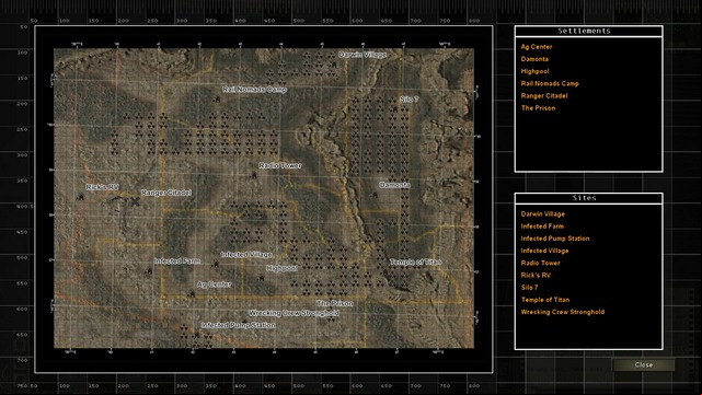 Map of Arizona - Exploration of the world of Wasteland | Exploration - Exploration - Wasteland 2 Game Guide & Walkthrough
