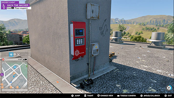Reach the terminal with the jumper - Paint Job (graffiti mission) | Side Operations - Side Operations - Watch Dogs 2 Game Guide