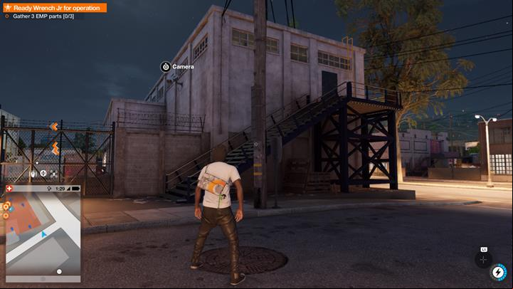 Take the stairs up and start quietly taking enemies down - Robot Wars | Main Operations - Main Operations - Watch Dogs 2 Game Guide