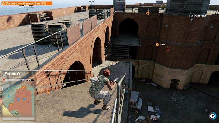 From the roof, make your way down and rid subsequent floors of guards. - Power to the Sheeple | Main Operations - Main Operations - Watch Dogs 2 Game Guide