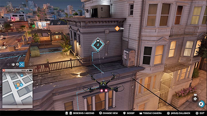 The last point to connect as part of the mini-game - Pink Slips (pharmaceutical company mission) | Side Operations - Side Operations - Watch Dogs 2 Game Guide
