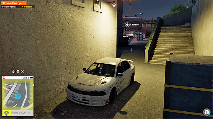 You can hide in a back alley and wait until police conclude their search. - Driver San Francisco optional missions - Side Operations - Watch Dogs 2 Game Guide