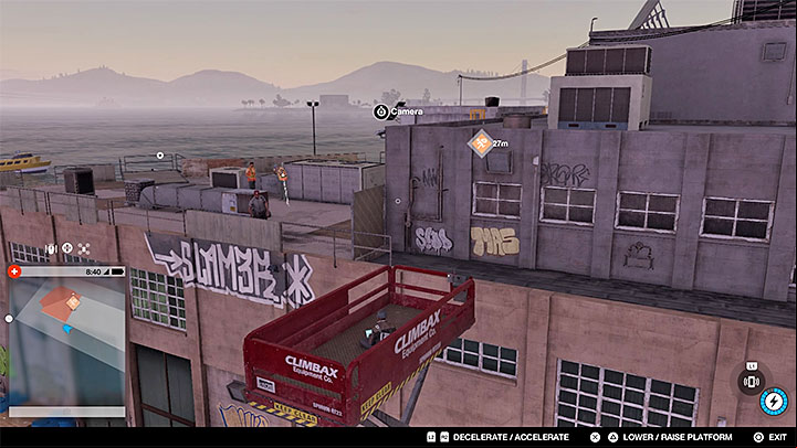Use the lift platform to get to the rooftop - Stolen Signals | Side Operations - Side Operations - Watch Dogs 2 Game Guide