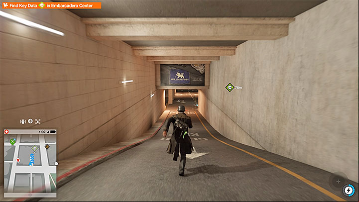 The secret can be accessed from the east, by driving to an underground parking lot which entrance is shown on the screenshot - Key data - locations from 1 to 12 - Collectibles - Watch Dogs 2 Game Guide