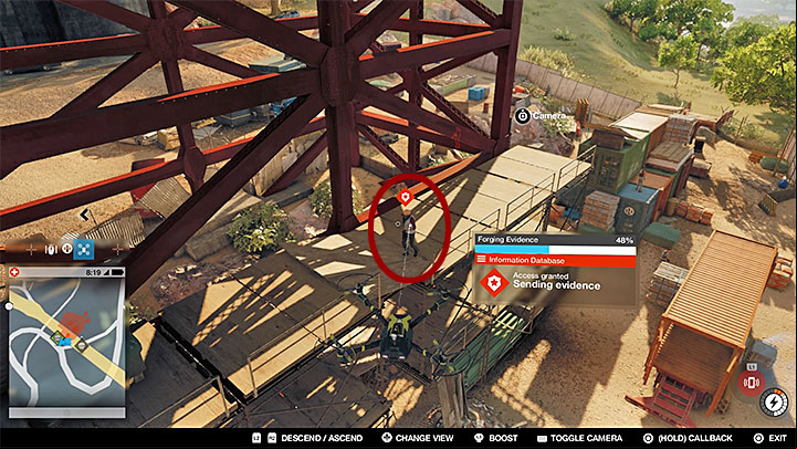 The secret is located on the top of huge scaffolding underneath the highway - Key data - locations from 1 to 12 - Collectibles - Watch Dogs 2 Game Guide