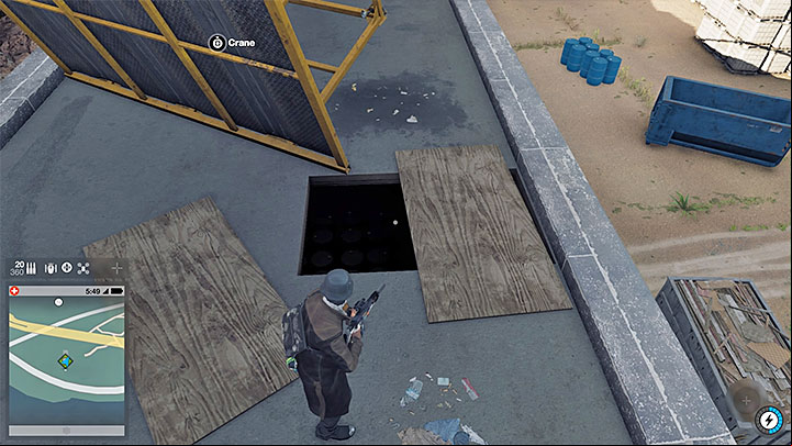 Once again, take over the crane, and transport Marcus to the roof of the main building located in the restricted zone - Key data - locations from 13 to 24 - Collectibles - Watch Dogs 2 Game Guide