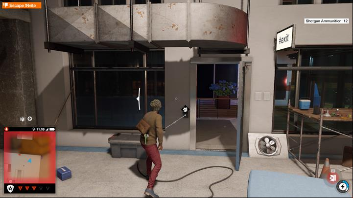 Try to be swift - dash towards the exit and run to the police car - Looking Glass | Main Operations - Main Operations - Watch Dogs 2 Game Guide