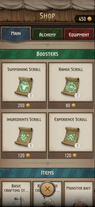 The reinforcement scrolls can be purchased for a few dozen or a few hundred coins - The Witcher Monster Slayer: Store - whats worth buying? - Shop - The Witcher - guide to the game