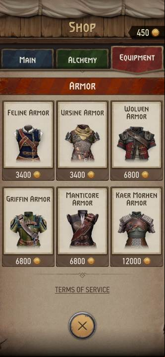 You can buy several armors in the store - The Witcher Monster Slayer: Store - whats worth buying? - Shop - The Witcher - guide to the game