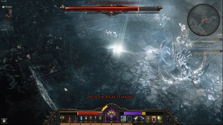 The boss is accompanied by allies right from the beginning of the fight - Nerukai. Vision of the Sleeper | Bosses in Wolcen - Bosses - Wolcen Lords of Mayhem Guide