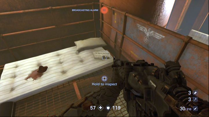 The penultimate readable in this mission. - Secrets in The Signal - Mission 1 - Reunion - Chapter 1 - Reunion - Wolfenstein II: The New Colossus Game Guide
