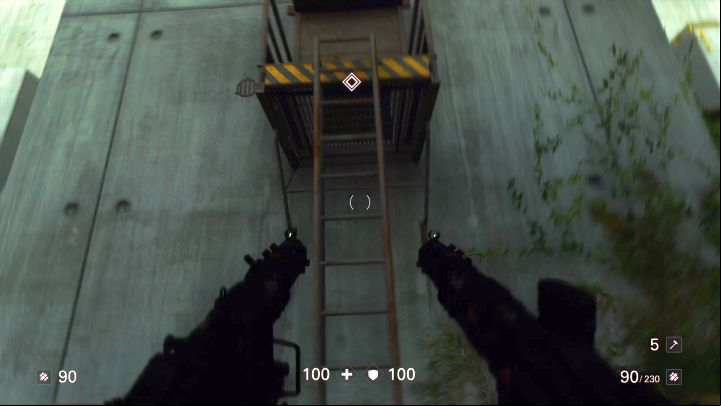 Climb the ladder to continue. - Rescue Horton | New Orleans | Walkthrough - Chapter 7 - New Orleans - Wolfenstein II: The New Colossus Game Guide
