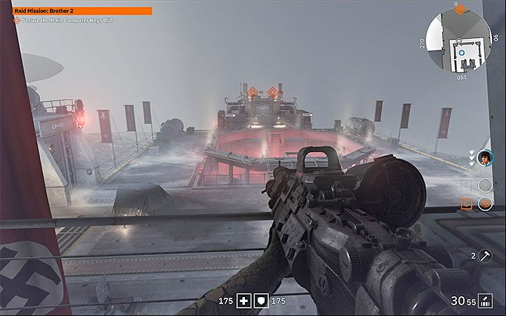 The confrontation with Bruder 2 Ubergarde boss will take place in the final exploration phase of the Tower located in Brother 2 district - Bruder 2 Ubergarde | Bosses in Wolfenstein Youngblood - Bosses and mini-bosses - Wolfenstein Youngblood Guide