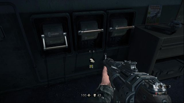 In the room with the three switches - Deathsheads Compound - Secrets - Wolfenstein: The New Order (coming soon) - Game Guide and Walkthrough