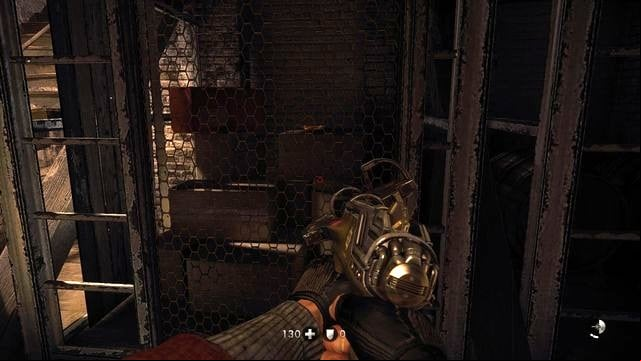Behind the grate that you need to destroy - The Eisenwald Prison - Secrets - Wolfenstein: The New Order - Game Guide and Walkthrough