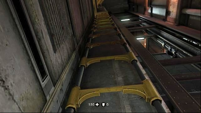 After you climb up this ladder, turn right - London Nautica - Secrets - Wolfenstein: The New Order - Game Guide and Walkthrough