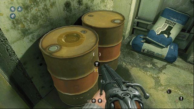 On the barrel, after you deal with the drones - The Secret - Secrets - Wolfenstein: The New Order - Game Guide and Walkthrough