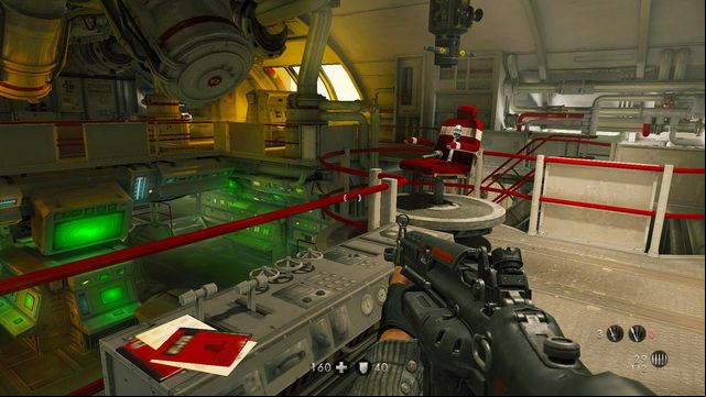 Next to the captains chair - U-Boat - Secrets - Wolfenstein: The New Order - Game Guide and Walkthrough