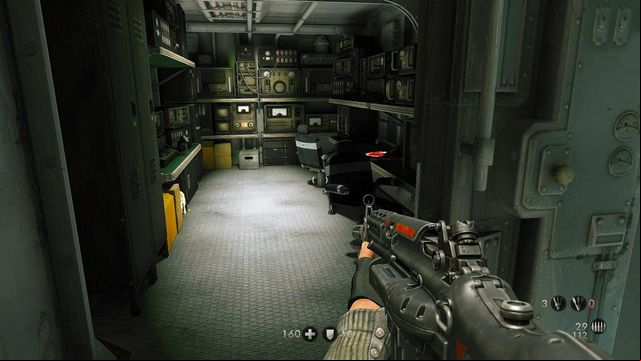 Near the radio operators post - U-Boat - Secrets - Wolfenstein: The New Order - Game Guide and Walkthrough